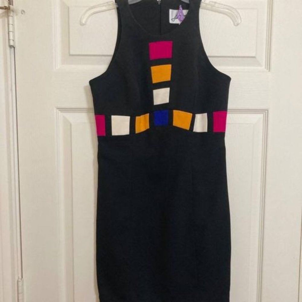 Sexy little black dress with accent colors